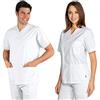 ISACCO Divisa Casacca + Pantalone Unisex Bianco per ASA/OSS con Ricamo Opzionale - 100% Cotone - Marca Italiana - Ottima vestibilità e Tessuto, Pantalone con Coulisse e Laccetti