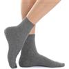 MERITEX Calze Donna Corte a Coste in Caldo Cotone - 6 Paia Taglia Unica, Morbide, Confortevoli e Resistenti, Punta e Tallone Rinforzati, Polsino Morbido