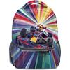Generic Zaino da viaggio con stampa di auto da corsa F1 per bambini, uomini, donne, studenti, cartoni animati, stampa 3D, alla moda, pop art, blocco di colore, 40,6 cm