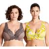 Curve Muse Reggiseno con Ferretto Sfoderato Minimizer-x2 | Stampato, Nylon, Elastan
