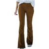 KBOPLEMQ Pantaloni a zampa da donna, invernali, corduroy, caldi, elasticizzati, flared Bootcut da jogging, a vita alta, in velluto dorato, a campana, eleganti, larghi, da donna, per il tempo libero