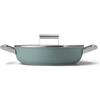 SMEG Deutschland GmbH Padella verde smeraldo opaca 28 cm + coperchio Smeg DPF2812EGM