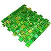 conwire Piastrelle a mosaico traslucide in vetro con struttura in cristallo verde trasparente