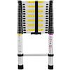 UISEBRT Scala Telescopica in alluminio 4.4M pieghevole multifunzione antiscivolo Allungabile Scaletta, Carico Massimo 150 kg