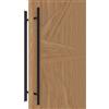 LVYIHAN Maniglione 90 cm Porta Scorrevole, Nero Opaco, Rotondo, a 2 Lati