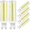 LPFWSK G9 LED Lampadina dimmerabili, 15W (equivalente alogena 120W) 1500LM 136LED perline AC 220V LED lampadina a mais per lampadari illuminazione domestica, Nessun sfarfallio,Cold white,6 Pack