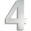Yooumilife Numeri Civici Flottanti da 6/8/12 Pollici, Numero di Porta Moderno in Acciaio Inox, Segno Indirizzo Argento/Nero con Viti, per Decorazione da Parete, Appartamento, Giardino, Hotel(Silver 4,6In)