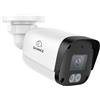 SANNCE 5 MP Telecamera Esterno PoE IP, Impermeabile CCTV per Interno | con Audio, Visione Notturna 30M, IP67 Resistente alle Intemperie, Rilevamento Persone/Veicoli, 3K Videocamera Sorveglianza