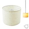 xiruiubao Paralume in Tessuto,Paralume Abat Jour Lampada da Tavolo Lampadario Lampada da Terra,Rimovibile Paralumi E27 E14,Shade per Studio Caffè Camera da Letto Bar,H19 X Ø 26cm Beige