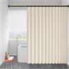 XUEQXUE Tende Oscuranti per Porte a Fisarmonica 100 x 265 cm Isolate Termicamente, Oscuranti, Privacy, Divisorio per Stanza Tenda Divisoria per Interni per Camera da Letto, Bagno, Beige