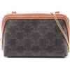 CELINE Borsa a tracolla CELINE Chain Clutch Triomphe 10E382CBX04LU pelle tela