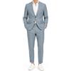 Suitsupply Havana Jetted Abito Uomo UK38R W33 Blu 2 Pezzi 2in1 Lana
