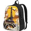 Unkhtt Parigi Torre Eiffel Stampa Grande Capacità Zaino Adulto Unisex Borsa Da Viaggio Zaino Daypack Escursionismo Campeggio Pend