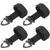CAXUSD 4 Pezzi Hand Glove Keeper con Clip, Cinturino per Guanti Oxford Nero, Sgancio Rapido, Struttura Compatta, per Guanti e Attrezzi, Alpinismo e Arrampicata
