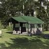 KFPOERTFGD Tenda da campeggio per 4 persone, con parapioggia, 324 x 255 x 230 cm, per avventure all'aperto, verde e bianco