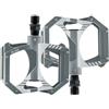 Posheliox Pedali per mountain bike, in nylon composito piatto | Doppia boccola DU Pedali Ciclismo per MTB e pendolarismo urbano, design impermeabile antipolvere, opzioni grigio verde rosa