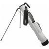Fzaqwen Golf Club Carrier Borsa Stand Golf Sacca Porta Mazze Tracolla Imbottita Maniglia Superiore Nylon Carbonio con Scomparti Rete Adatta a Allenamenti Giri, Grigio