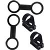 JECOMPRIS 4 Pezzi Porta Boccaglio Riutilizzabile in Silicone e ABS, Accessori Subacquea Neri per Maschera e Boccaglio, Universale, Facile da Montare e Rimuovere