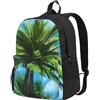 Unkhtt Summer Palm Tree Print Grande Capacità Zaino Adulto Unisex Borsa da Viaggio Zaino Daypack Escursionismo Campeggio Pendolarismo