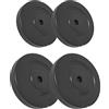 KFPOERTFGD 2 dischi per manubri da 10 kg, foro da 26,5 mm, in plastica, per allenamento di forza e fitness, colore nero