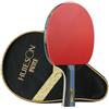 Besttoolifes Racchetta da ping pong 7 strati legno rosso nero Besttoolifes | Gomma di qualità per superfici per principianti e adolescenti, design leggero per giochi indoor, include custodia protettiva
