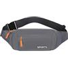 Generisch sportivo da corsa, 31 x 3 x 14 cm, borsa a tracolla, grigio | da viaggio, design leggero in tessuto Oxford, tracolla regolabile, scomparto per cellulare e chiavi, adatto per jogging e
