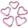 Gbrcen Moschettone di blocco 20 pz/lotto colorato a forma di cuore chiusure portachiavi clip clip portachiavi clip molla moschettone per arrampicata all'aperto portachiavi