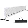 Folpus Rete da Pickleball Portatile Rete da Allenamento Rete Sportiva Rete Autoportante con Bordo Bianco E Borsa con Manici Adatta per Palestre Campi Esterni Scuole di Casa