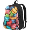Unkhtt Macaron Biscuit Stampa Aromatizzata Grande Capacità Adulto Zaino Unisex Borsa da Viaggio Zaino Daypack Escursionismo Campeggio Pendolarismo