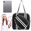 Mimoqk Borsa da tennis, borsa per attrezzatura da tennis, borsa impermeabile per racchette, borsone di grande capacità, elegante borsa da tennis, borsa multiuso per accessori da tennis, borsa