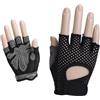LALADEFIEE Guanti da Allenamento e Ventilazione Mezza Dita in Microfibra Donna Palmo in Silicone Antiscivolo per Sport Fitness e Sollevamento Pesi