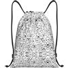 Kfjghhl Elegante Folla Di Pinguini Modello Coulisse Zaino Borsa Sport Sackpack Bulk Cinch Gym Bag Donne Uomini Bambini Sport All'aperto, Nero , S, Vacanze