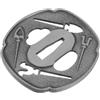 BESTOMZ Parte di Ricambio Tsuba Guardia Orientale 2,6x0,7cm | Argento, Metallo Inciso 7, 60x7, 00x0, 50cm, per Esposizione e Riparazione