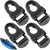 Generic Clip per sedile kayak, chiusure con fibbia in nylon, set di ganci per
