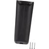 Mealoodiousmusea Supporto per maniglia verricello accessori da pesca hardware con fori di drenaggio nero, 24,2 x 9,5 x 5 cm
