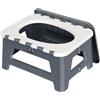 Ginwrek Toilette portatile da campeggio, pieghevole, grigio, 1 pezzo | Robusta base antiscivolo, antiodore, per campeggio familiare