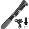 PYserne GIYO GP-41CP - Mini pompa per bicicletta con funzione telescopica, supporto telaio e viti, mini pompa in plastica per tutte le valvole, nessun interruttore o adattatori necessari