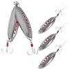 Cabilock 5 Pezzi Esca Artificiale da Pesca con Lama Mobile | Aspetto Vivace, Richiamo per Predatori, Piuma di Pollo, Accessorio per Canne da Mare