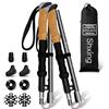 Shxing Set di 2 bastoncini da trekking pieghevoli, solo 35 cm da piegato, leggeri e stabili, regolabili da 110 a 135 cm, in carbonio 3K e alluminio 7050, manico in sughero con estensione EVA, con