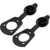 NESTINGHO 2 Pezzi Guarnizione Porta Canne da Pesca in PVC Nero per Barca e Kayak, Design Leggero e Installazione Semplice, Accessori Essenziali la Pesca in Mare