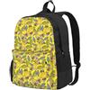 Unkhtt Zaino da viaggio unisex con stampa giallo limone e ape, grande capacità, per adulti, escursionismo, campeggio, pendolarismo