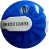 Generic Golf Contatore Punteggio Contapunti Segnapunti Contacolpi con Clip Retro E Pulsante Centrale per Azzeramento Rapido in Polipropilene Leggero E, Blu Trasparente