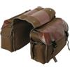 LOVIVER Borsa Laterale Posteriore Bicicletta Borse Doppie da Portapacchi Borsone con Tasche Organizzazione Copertura con Fibbia Corde di Fermo in Tela, Array, Kaki, 13 X 17