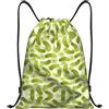 Kfjghhl Sushi Dill Pickles Zaino con coulisse Borsa Sport Sackpack Bulk Cinch Gym Bag Donne Uomini Bambini Sport All'aperto, Nero , S, Vacanze