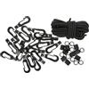 SOESFOUFU Gancio per Corda Elastica da Ormeggio Barca Nero in Pom | Set da 1 Pezzo, Cavo Marino da 5m, Accessorio Robusto e Flessibile per Uso Nautico