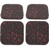DEARMAMY 4 Pezzi Tappeto Antiscivolo per Attrezzi Fitness, Gomma | Protezione Pavimento, Attenua Rumore, Uso Domestico e Danza, Adatto a Pianoforte e Batteria