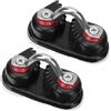 HEANUJJ Tacchetta Camma per Corda 2 Pezzi in Lega di Alluminio Nero | Canoe e Sailboat, Fissaggio Sicuro della Corda, Accessori Barca Pratici da Portare