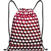 Kfjghhl 3d Rosso A Scacchi Coulisse Zaino Borsa Sport Sackpack Bulk Cinch Gym Bag Donne Uomini Bambini Sport All'aperto, Nero , M, Vacanze
