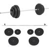 KGCRYUWED Set di manubri lunghi da 30 kg con dischi in cemento, barra in acciaio da 140 cm, set di manubri per allenamento di forza a casa