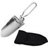 Ipetboom Pala Pieghevole da Esterno in Acciaio Inox, Pala da Zaino Mini Portatile Argento, per Campeggio ed Escursionismo, con Borsa per Trasporto, per Scavare Terreno e Giardinaggio